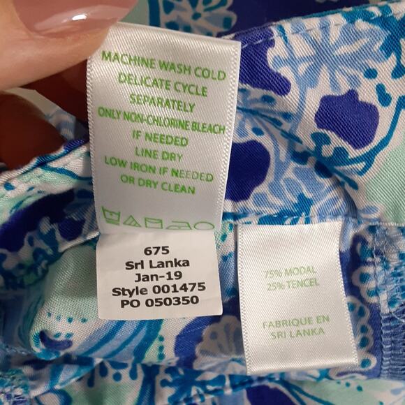 Lilly Pulitzer Dahlia Scallop Hem Shorts Womens L Royal Purple Koalafications - Picture 7 of 11